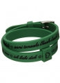 IL MEZZOMETRO Mod. I LOVE YOU SILVER BUCKLE EDITION - GREEN - Bracciale in silicone/silicone bracelet BM1704 Schmuck Silber ansicht-2