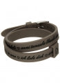 IL MEZZOMETRO Mod. I LOVE YOU SILVER BUCKLE EDITION - GREY - Bracciale in silicone/silicone bracelet BM1703 Schmuck Silber ansicht-2