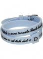 IL MEZZOMETRO Mod. I LOVE YOU SILVER BUCKLE EDITION - LIGHT BLUE - Bracciale in silicone/silicone bracelet BM1706 Schmuck Blau ansicht-2