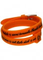 IL MEZZOMETRO Mod. I LOVE YOU SILVER BUCKLE EDITION - ORANGE - Bracciale in silicone/silicone bracelet BM1710 Schmuck Silber ansicht-2