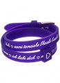 IL MEZZOMETRO Mod. I LOVE YOU SILVER BUCKLE EDITION - PURPLE - Bracciale in silicone/silicone bracelet BM1707 Schmuck Silber ansicht-2