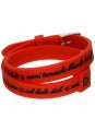 IL MEZZOMETRO Mod. I LOVE YOU SILVER BUCKLE EDITION - RED - Bracciale in silicone/silicone bracelet BM1709 Schmuck Silber ansicht-2