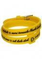 IL MEZZOMETRO Mod. I LOVE YOU SILVER BUCKLE EDITION - YELLOW - Bracciale in silicone/silicone bracelet BM1711 Schmuck Silber ansicht-2