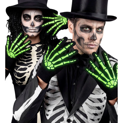 "IM DUNKELN LEUCHTENDE SKELETTHANDSCHUHE" aus Wolle – Ansicht 3