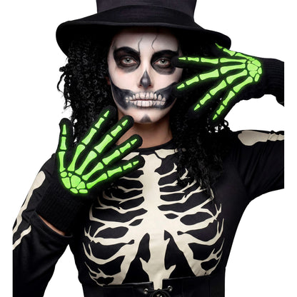 "IM DUNKELN LEUCHTENDE SKELETTHANDSCHUHE" aus Wolle – Ansicht 9