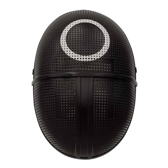 Boland Kostümmaske Squid Game Maske Spieler Kreis Schwarz aus ABS mit Elastikband