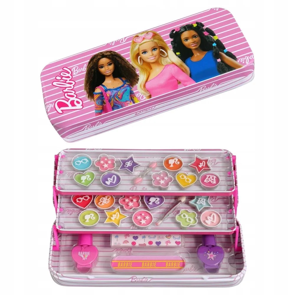 Cartoon Air-Val Barbie Kosmetik-Set mit Lidschatten, Lipgloss und Nagellack