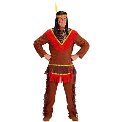 "INDIANER" (Kasack, Hose, Stirnband mit Feder) – Vorderansicht