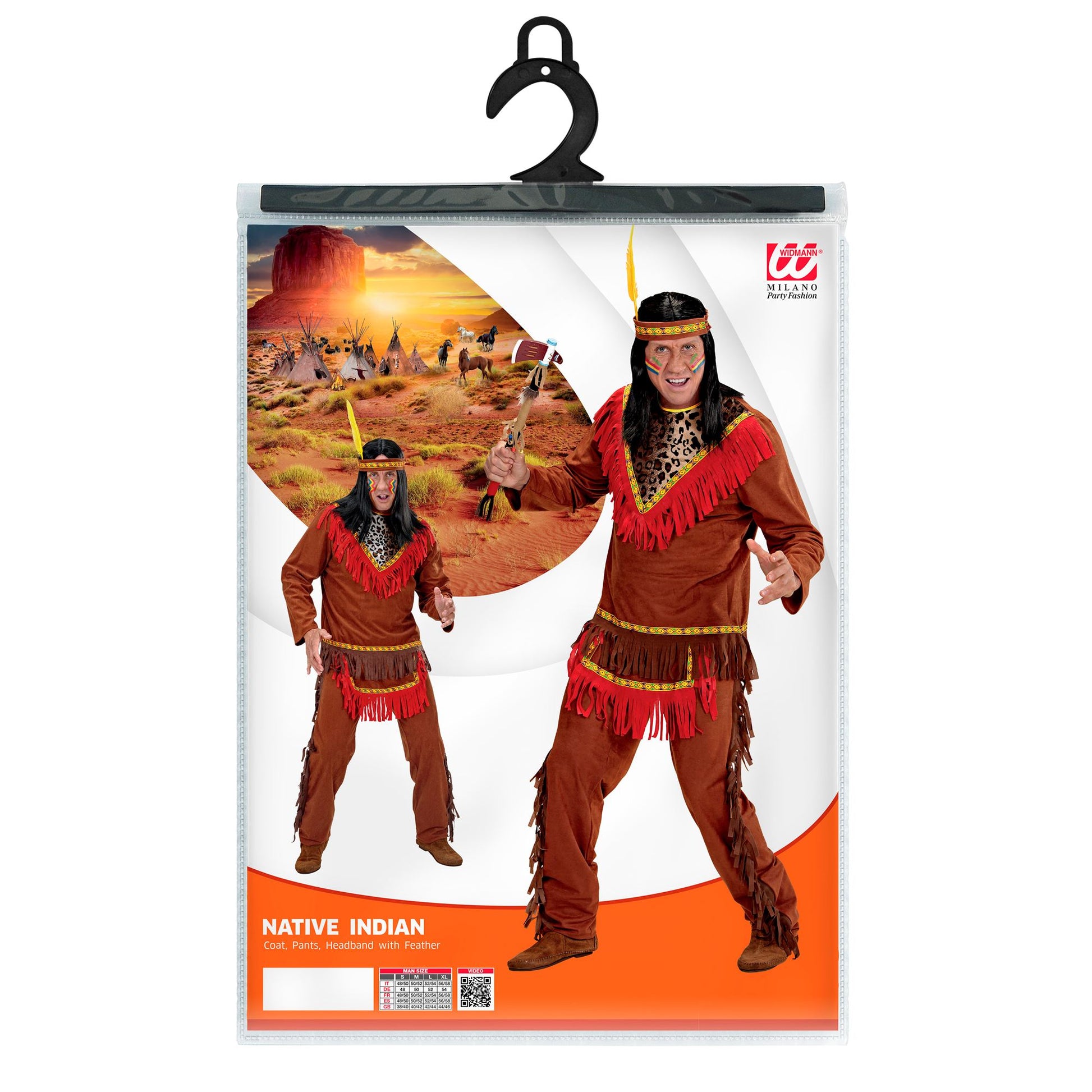 "INDIANER" (Kasack, Hose, Stirnband mit Feder) – Ansicht 5