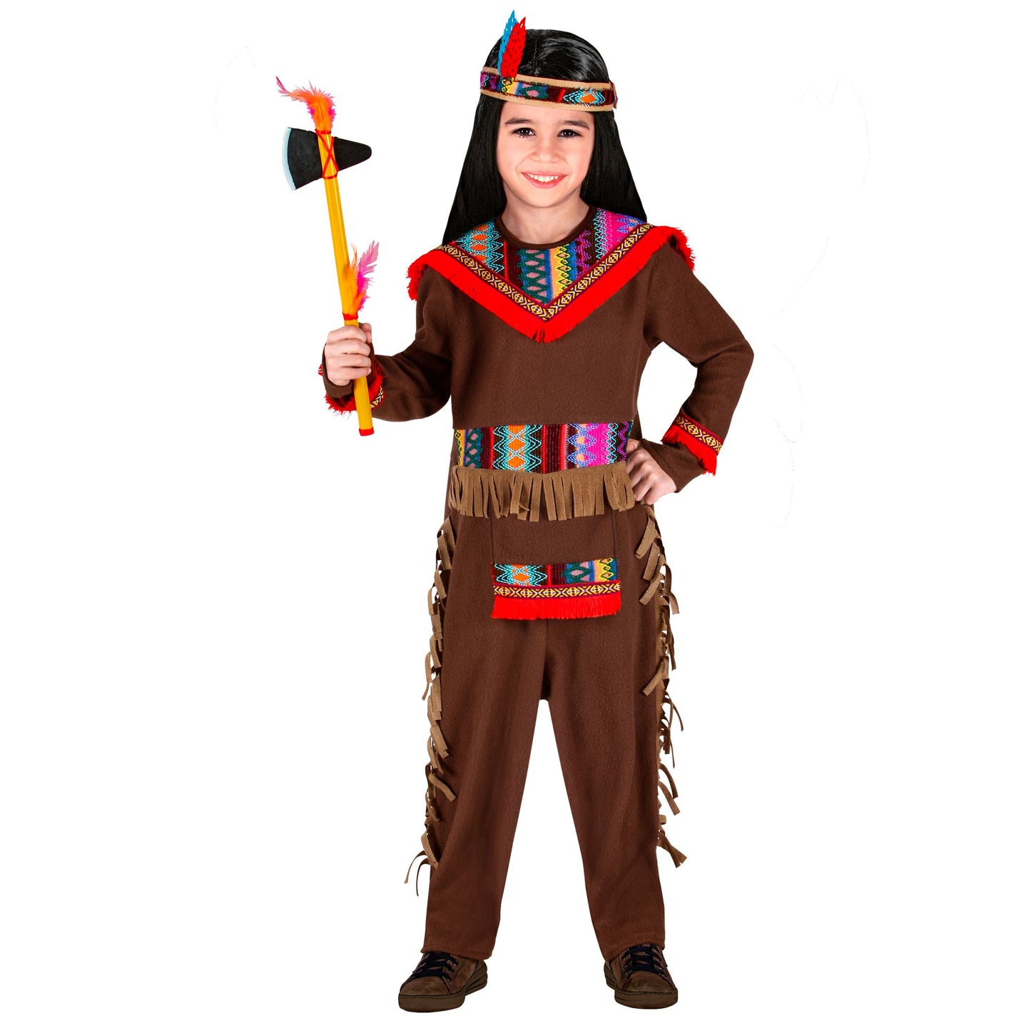 "INDIANER" (Kostüm, Stirnband mit Federn) – Vorderansicht