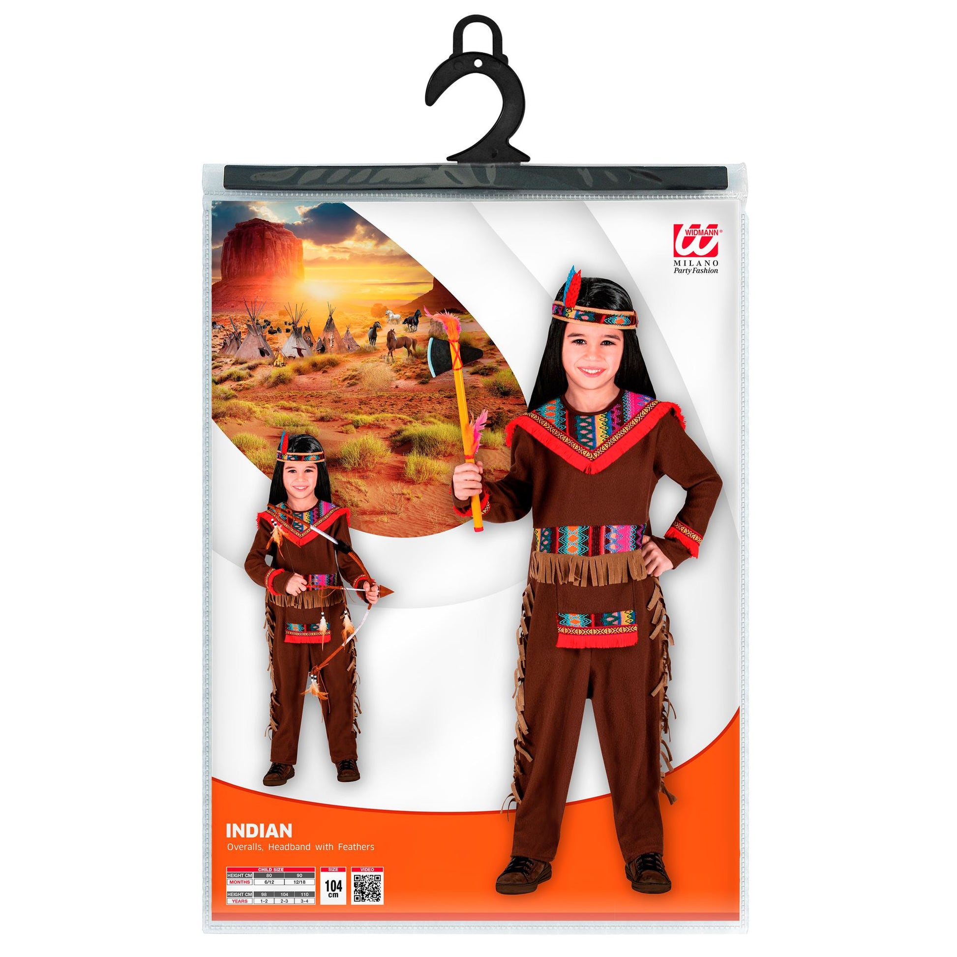 "INDIANER" (Kostüm, Stirnband mit Federn) – Ansicht 3