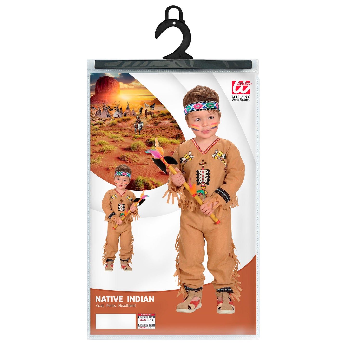 "INDIANER" (Oberteil, Hose, Gürtel, Stirnband) – Detailansicht