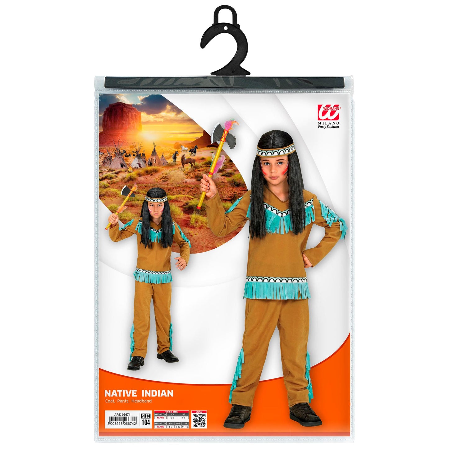 "INDIANER" (Oberteil, Hose, Stirnband) – Ansicht 3