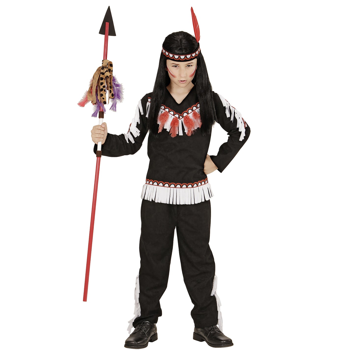 "INDIANER" (Oberteil, Hose, Stirnband) – Vorderansicht