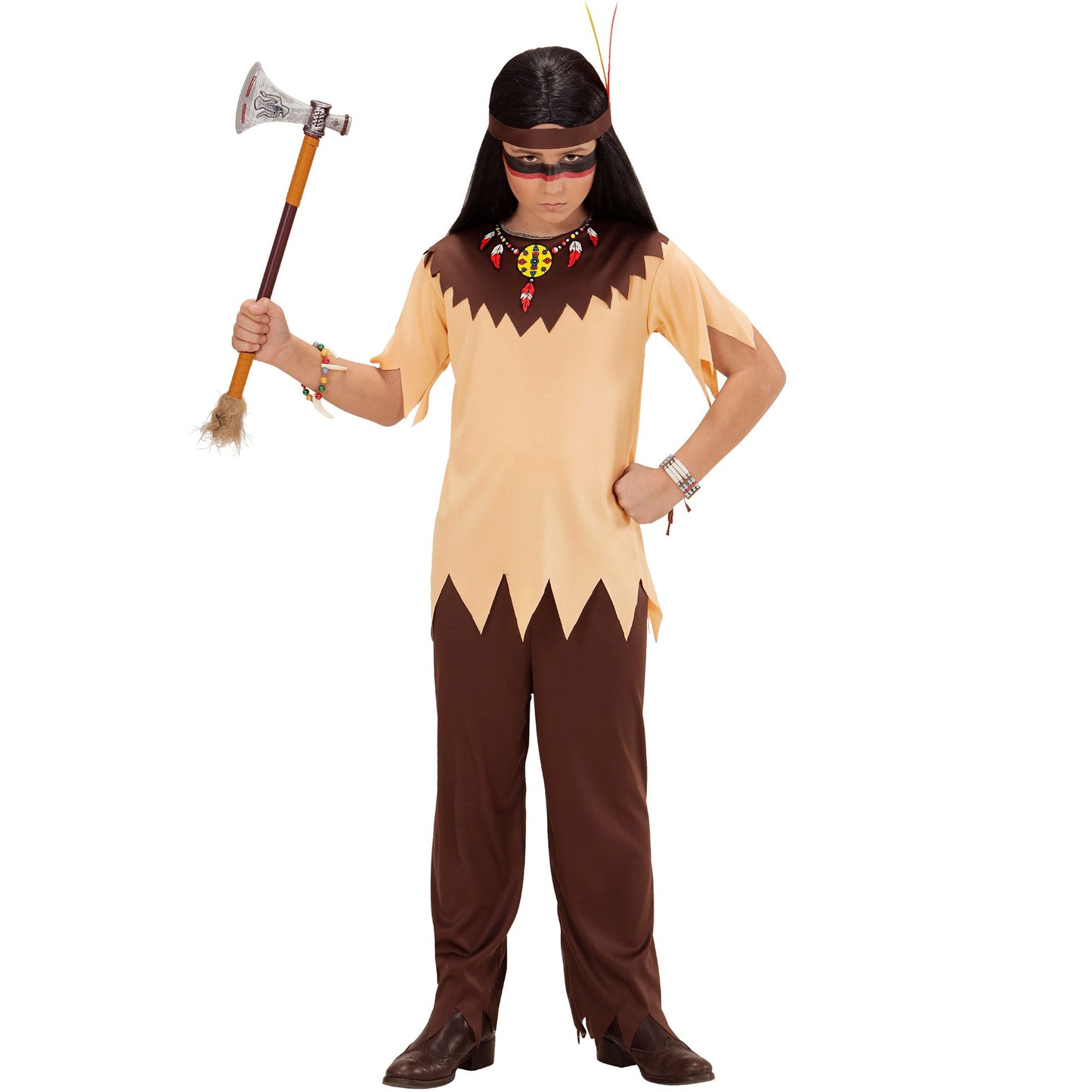 "INDIANER" (Oberteil, Hose, Stirnband) – Vorderansicht