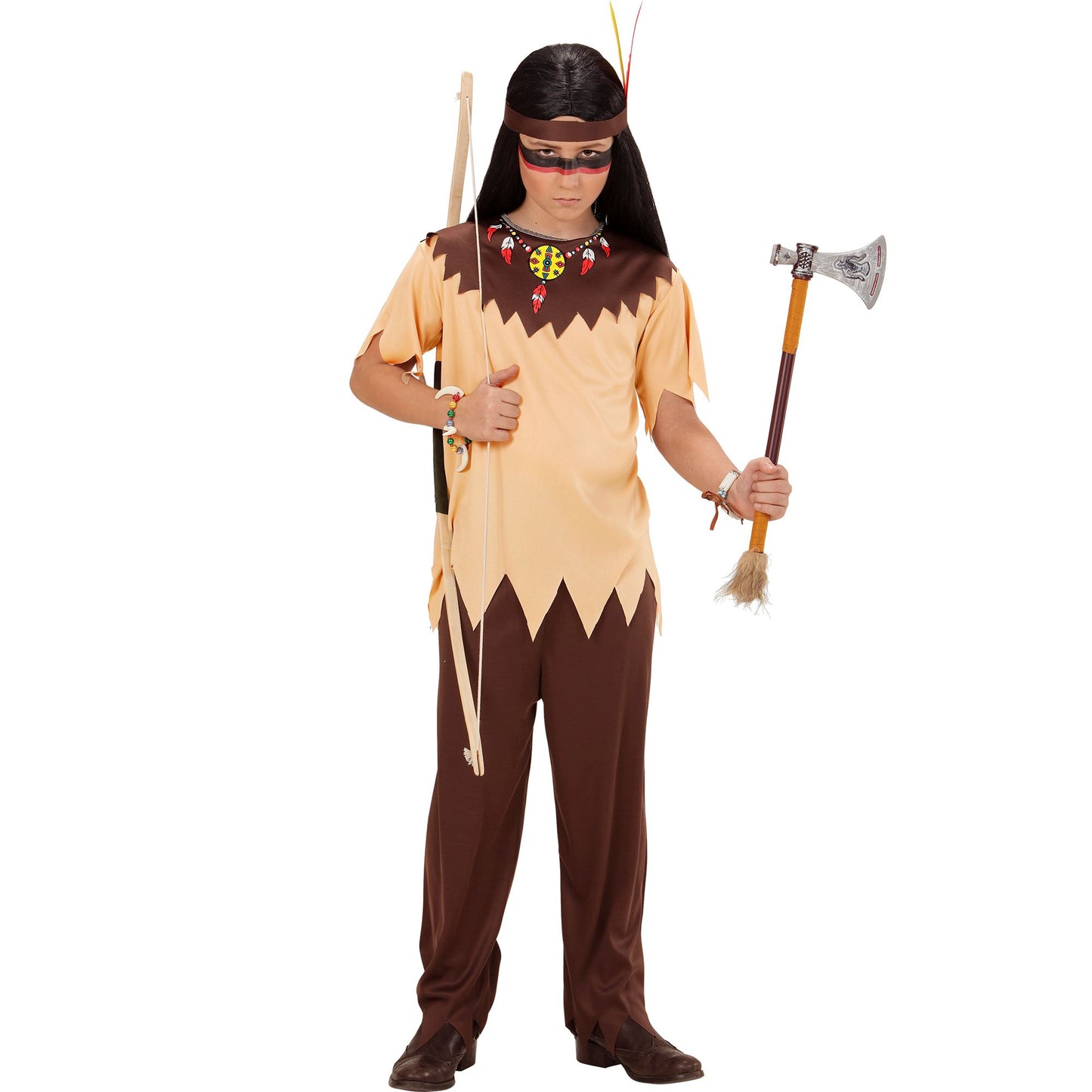 "INDIANER" (Oberteil, Hose, Stirnband) – Detailansicht