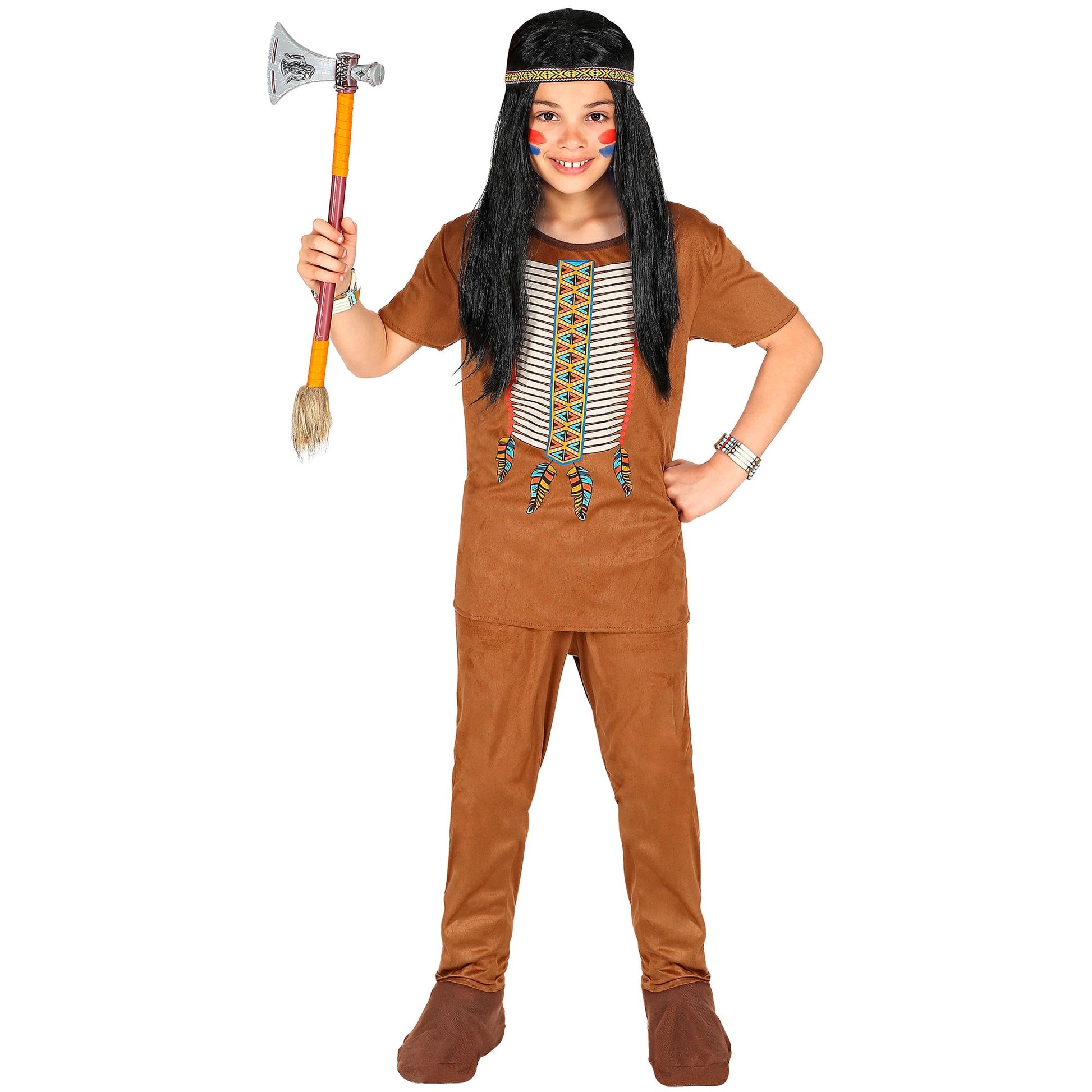 "INDIANER" (Oberteil, Hose, Stirnband) – Vorderansicht