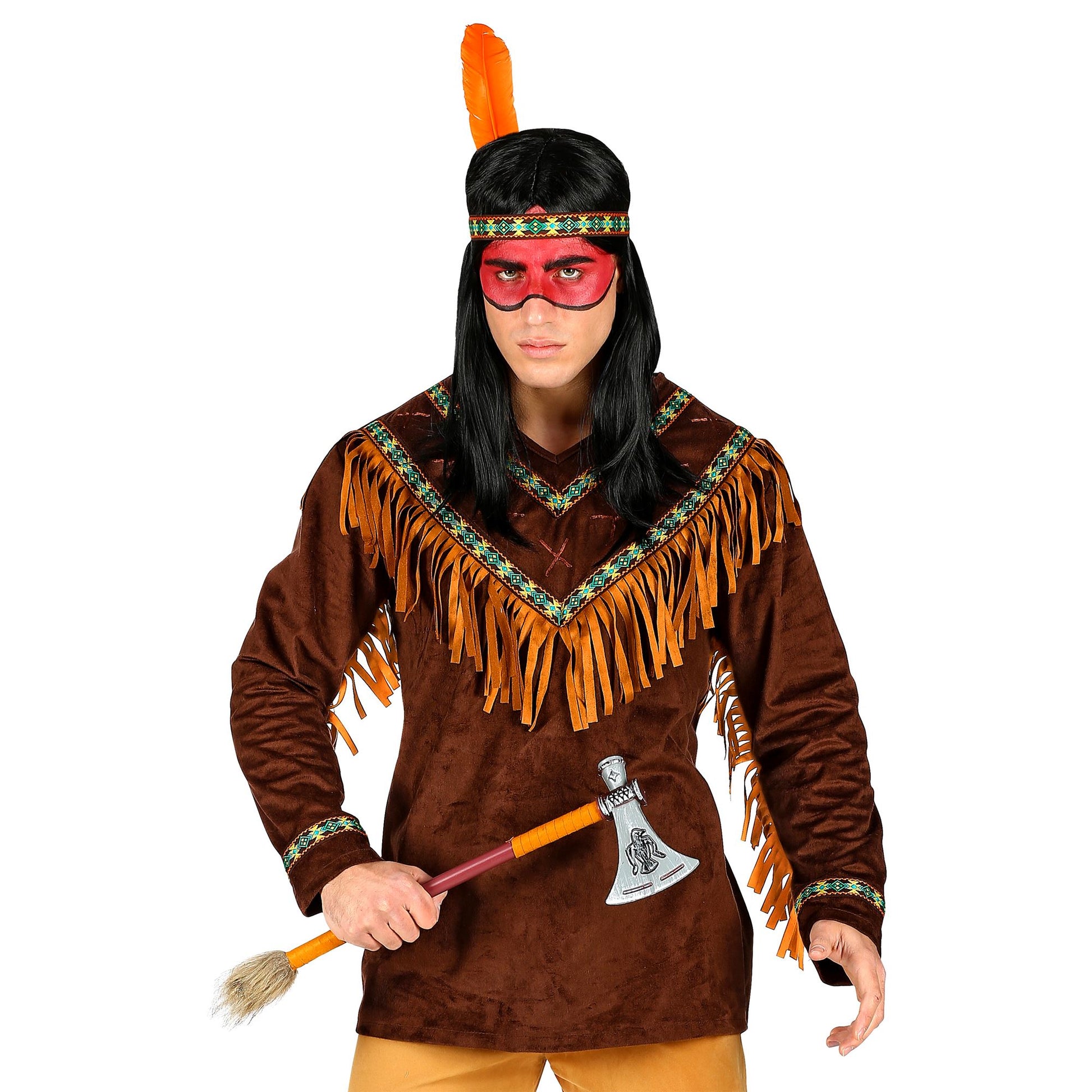 "INDIANER" (Oberteil, Stirnband mit Feder) – Vorderansicht