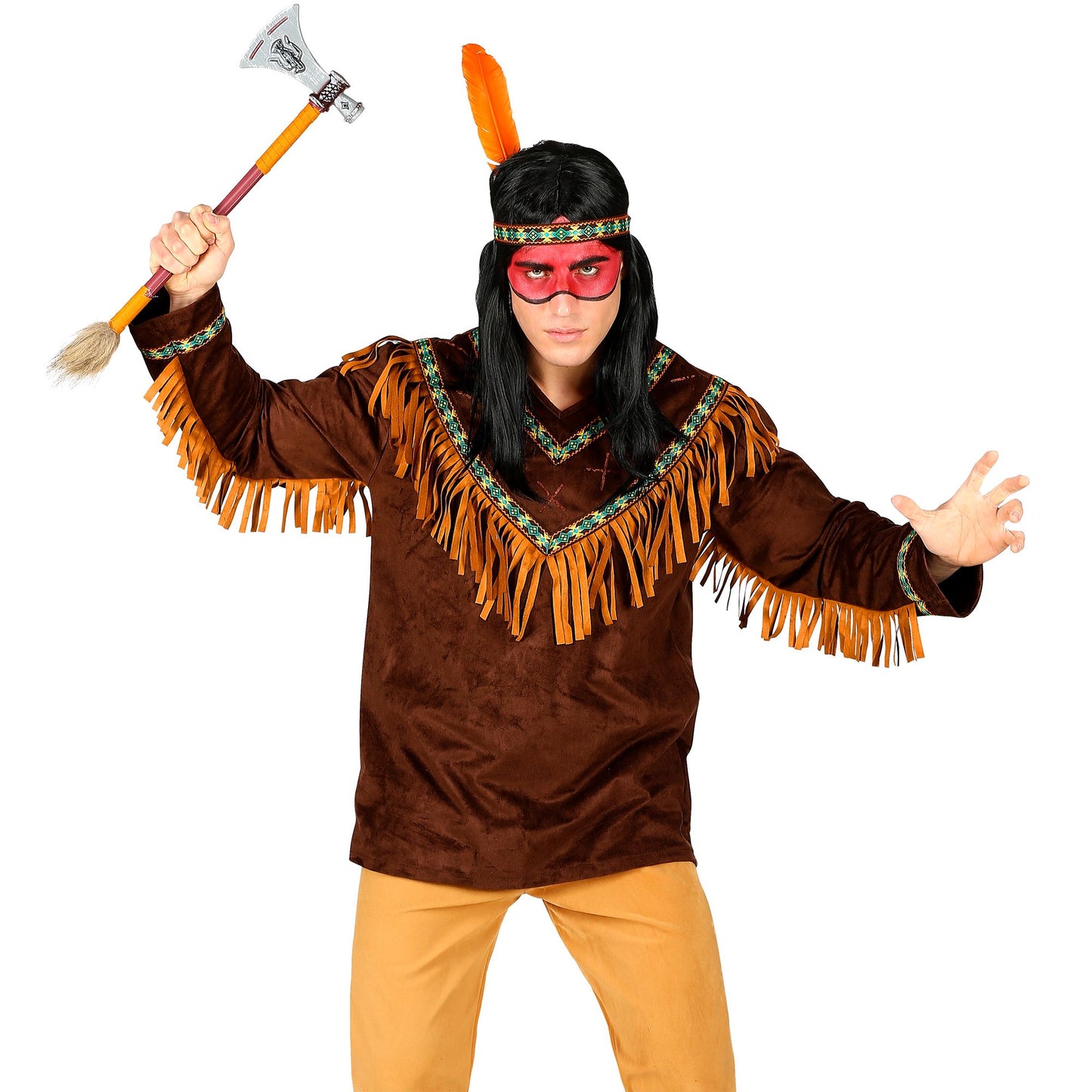 "INDIANER" (Oberteil, Stirnband mit Feder) – Detailansicht
