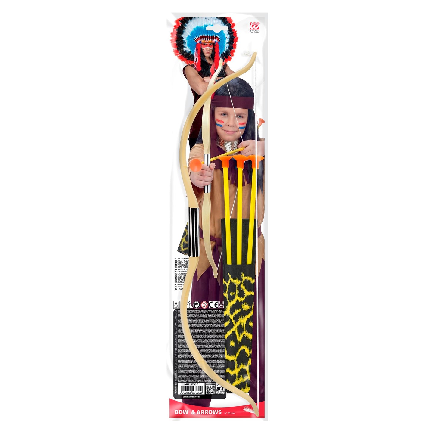 "INDIANER PFEIL UND BOGEN" 51 cm – Detailansicht