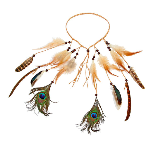 "INDIANER STIRNBAND MIT FEDERN" – Vorderansicht