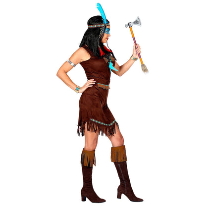 "INDIANERIN" (Kleid, Gürtel, Stirnband mit Feder) – Ansicht 3