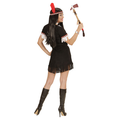 "INDIANERIN" (Kleid, Gürtel, Stirnband mit Feder) – Ansicht 4
