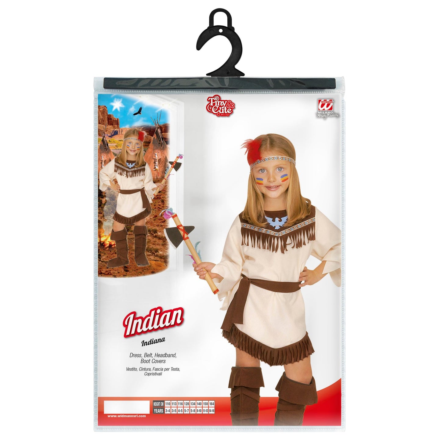 "INDIANERIN" (Kleid, Gürtel, Stirnband, Überstiefel) – Detailansicht