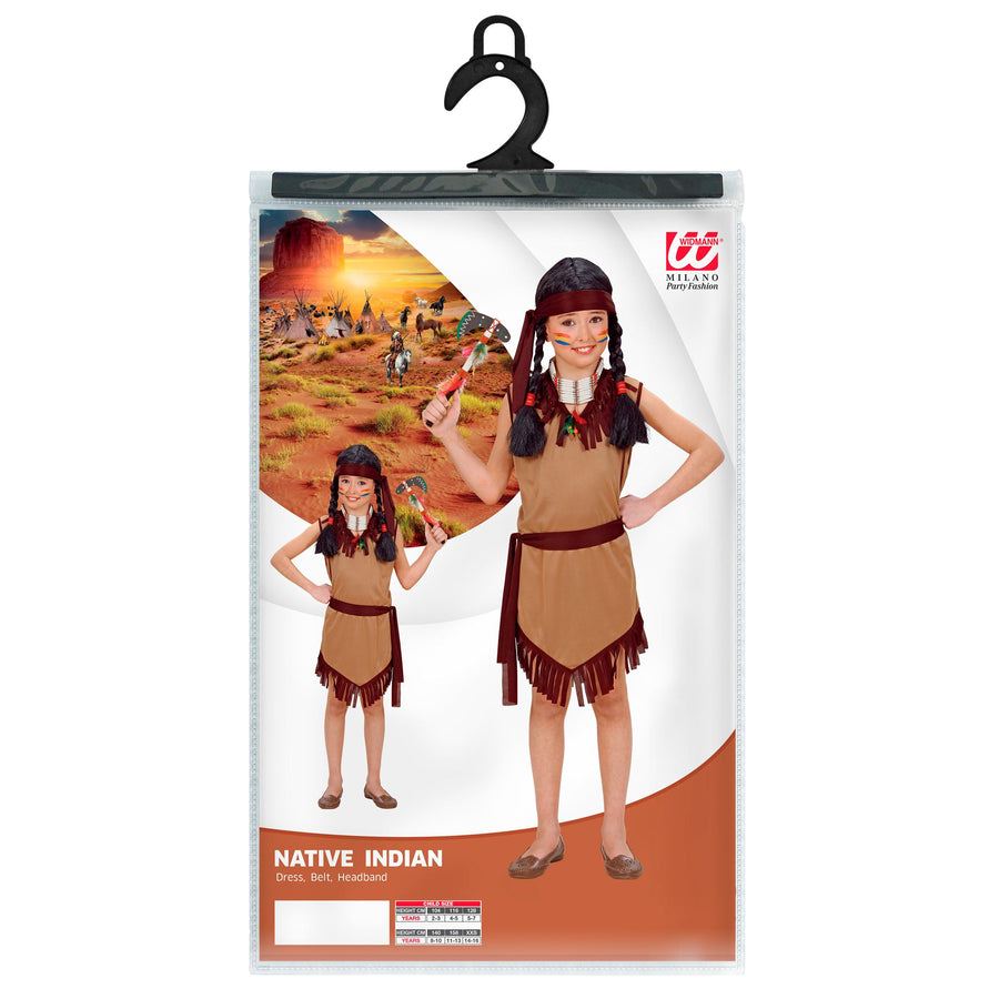 "INDIANERIN" (Kleid, Gürtel, Stirnband) – Detailansicht