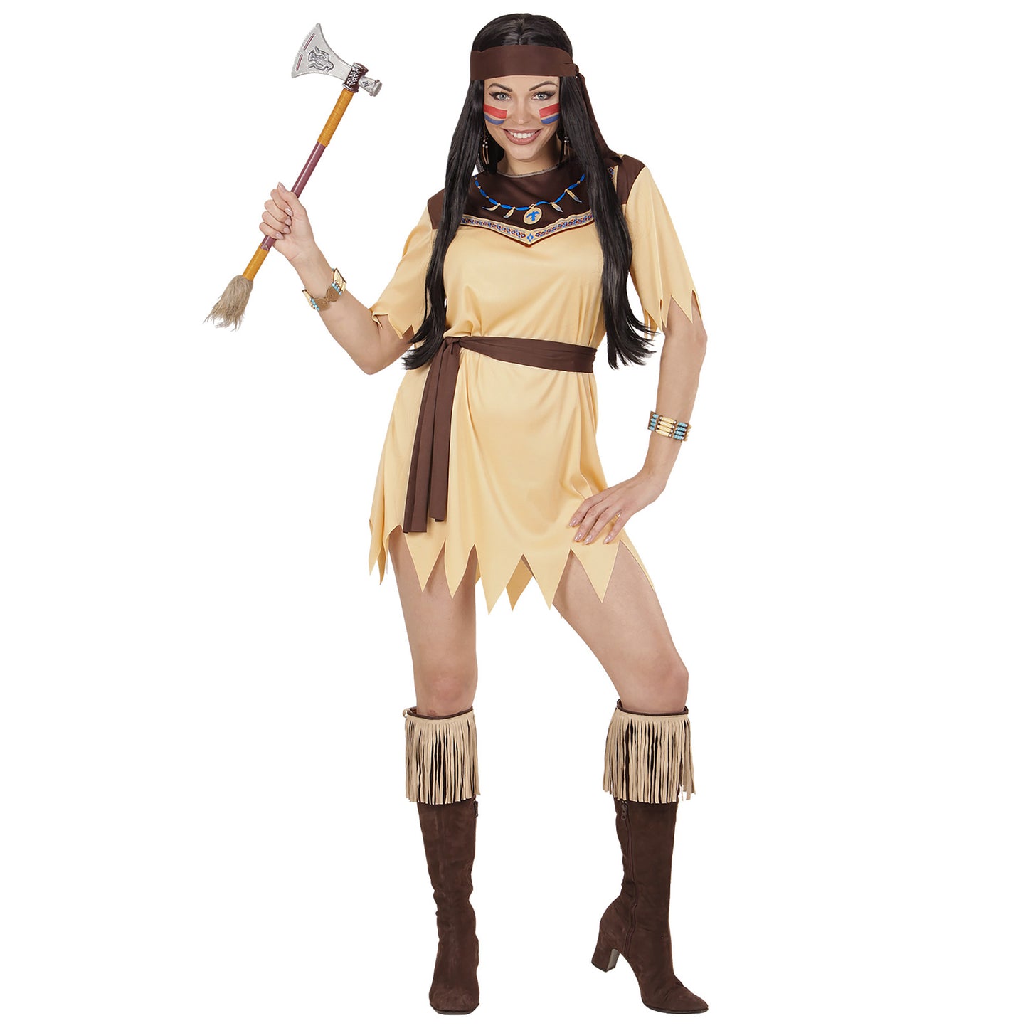 "INDIANERIN" (Kleid, Gürtel, Stirnband) – Ansicht 3