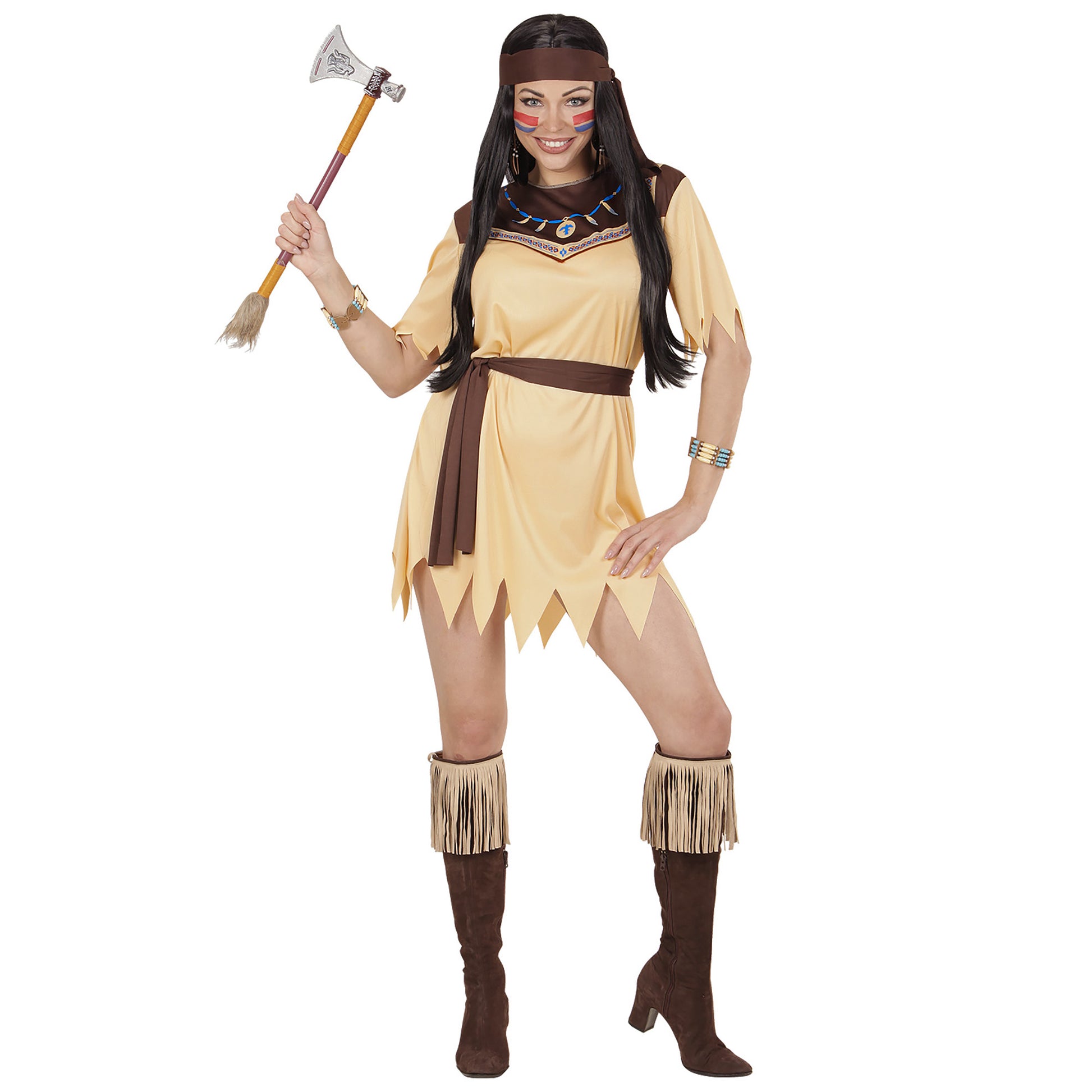 "INDIANERIN" (Kleid, Gürtel, Stirnband) – Ansicht 3