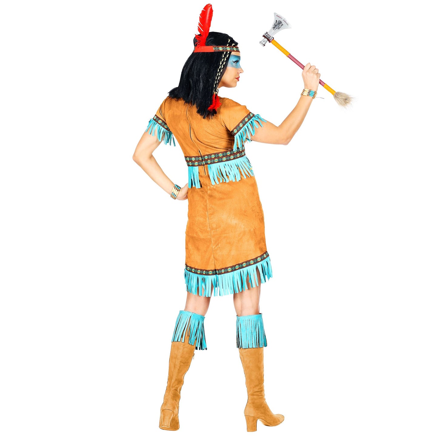 "INDIANERIN" (Kleid, Stirnband mit Feder) – Ansicht 4