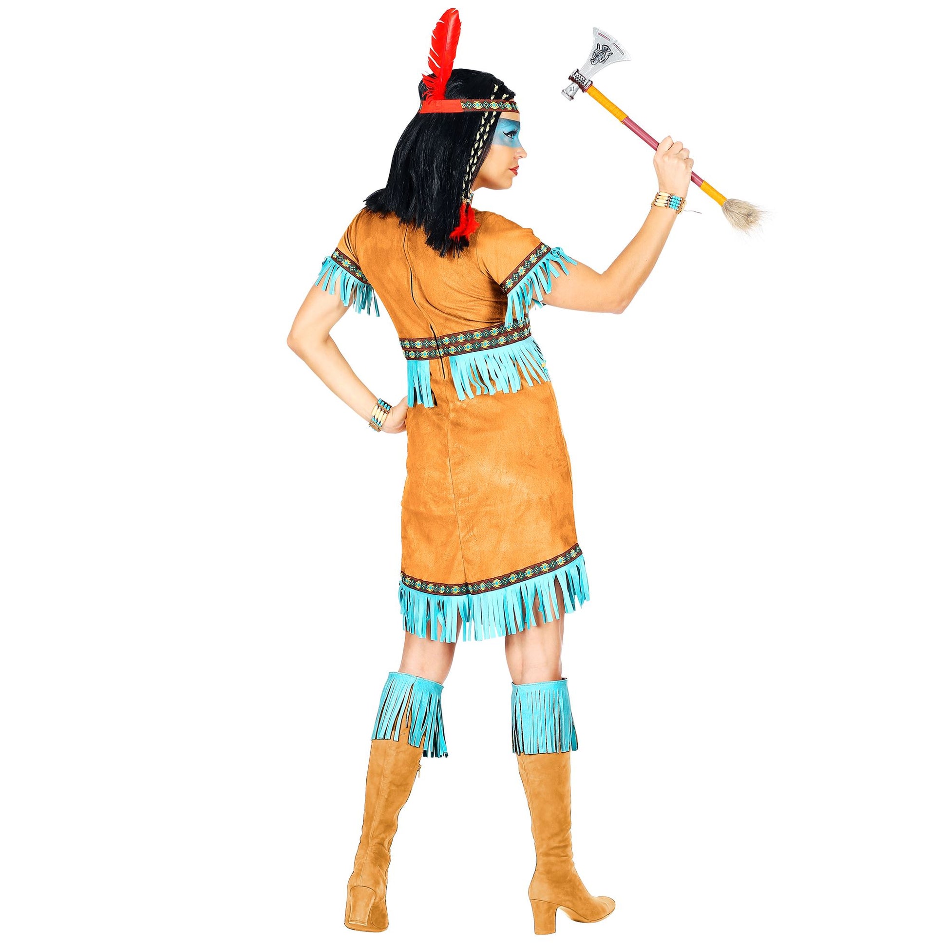 "INDIANERIN" (Kleid, Stirnband mit Feder) – Ansicht 4