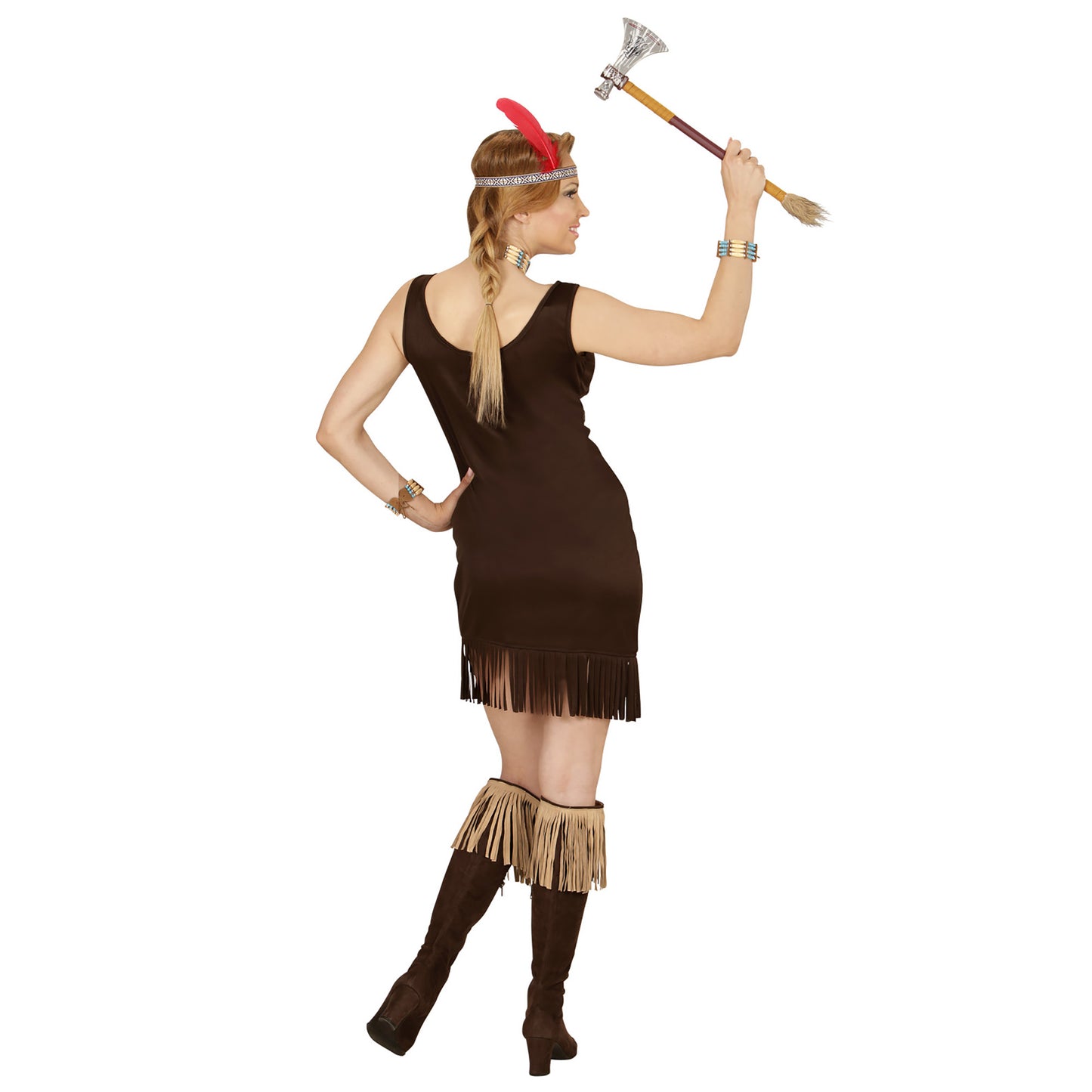 "INDIANERIN" (Kleid, Stirnband mit Feder) – Ansicht 3