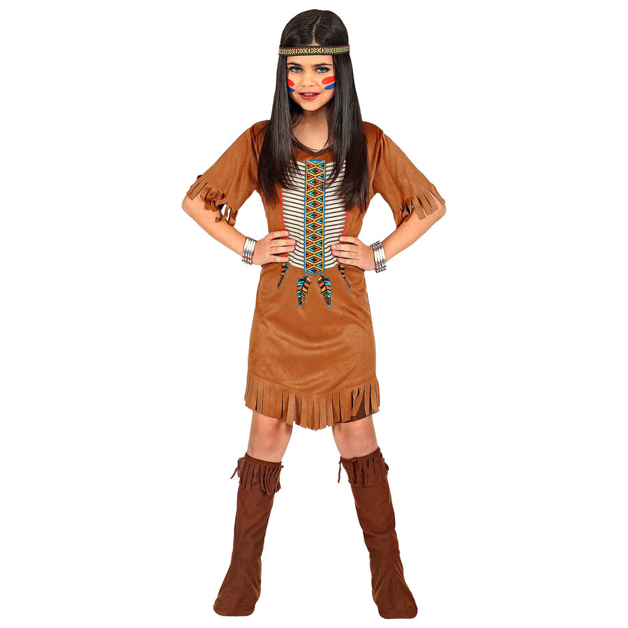 "INDIANERIN" (Kleid, Stirnband) – Vorderansicht