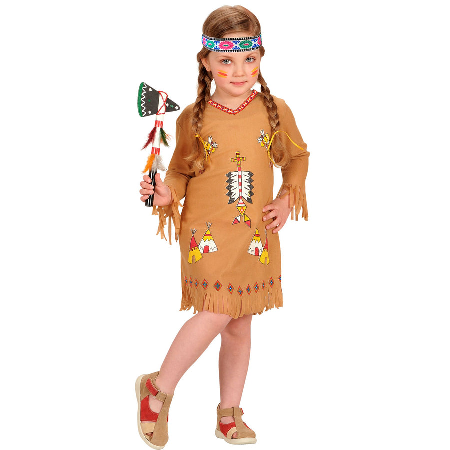 "INDIANERIN" (Kleid, Stirnband) – Vorderansicht