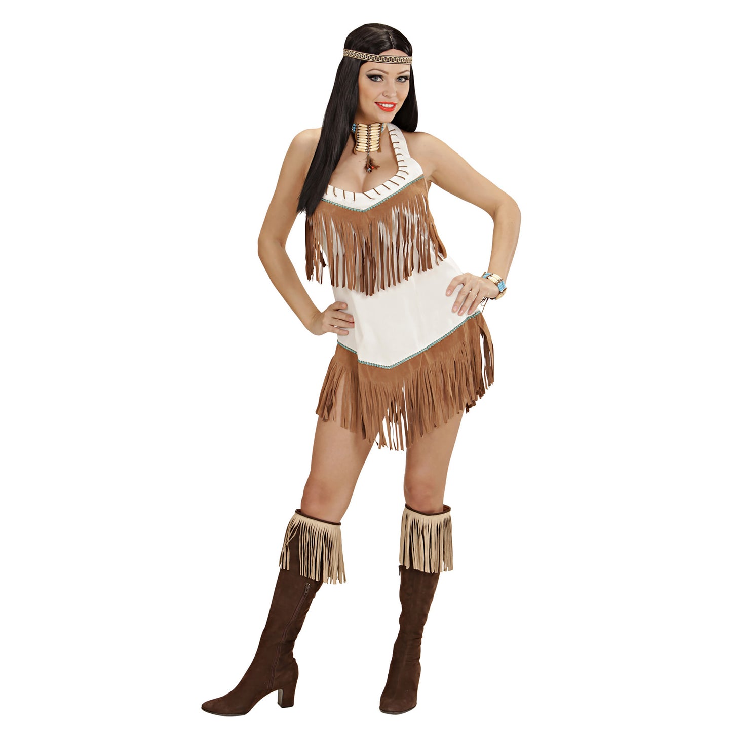"INDIANERIN" (Kleid, Stirnband) – Vorderansicht