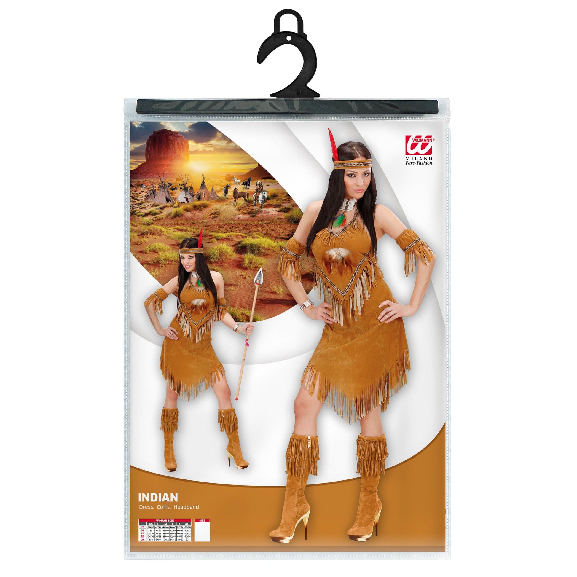 "INDIANERIN" Wildleder- Optik (Kleid, Armbänder, Stirnband) – Ansicht 5