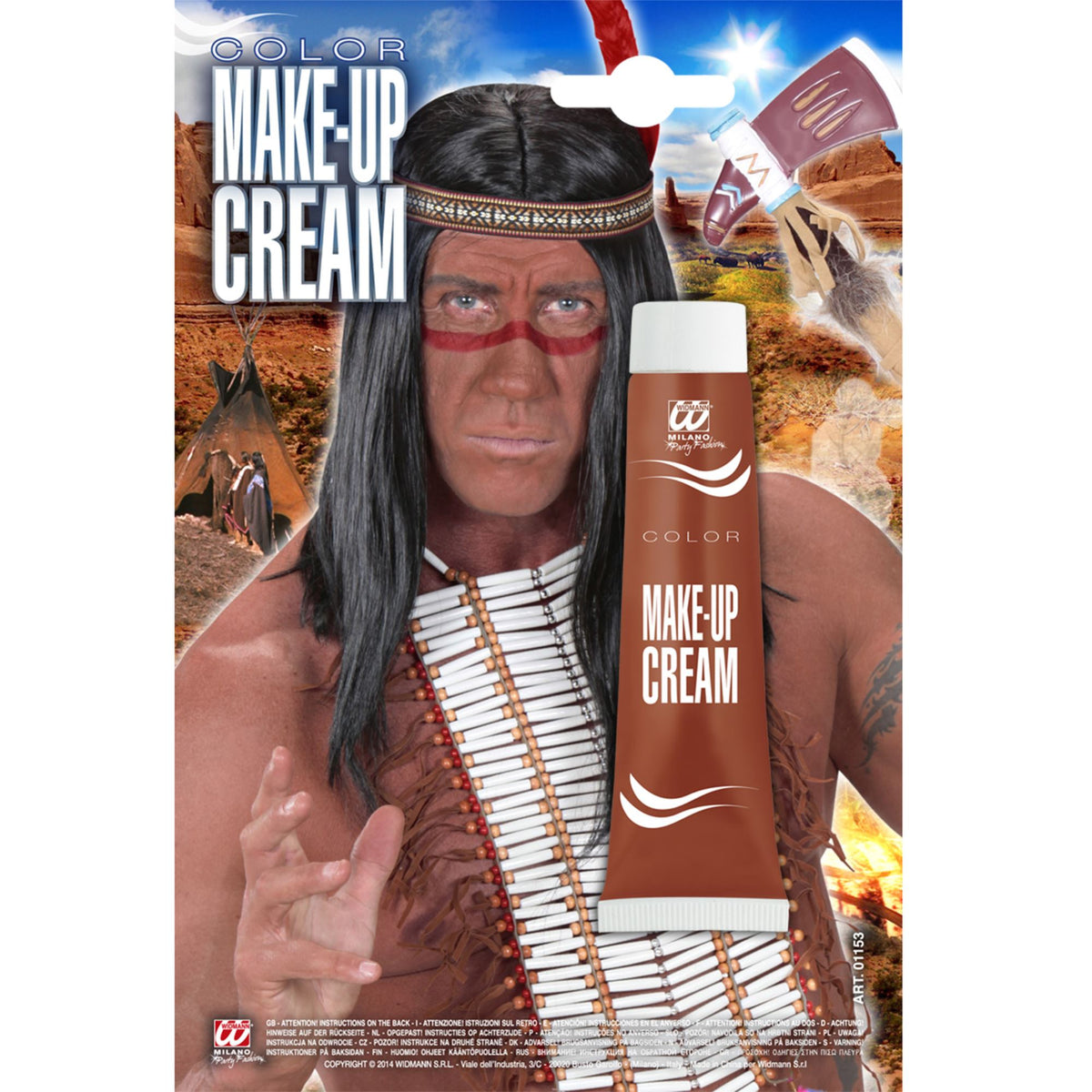 "INDIANERROTBRAUNE SCHMINKE IN TUBE" - 28 ml – Vorderansicht