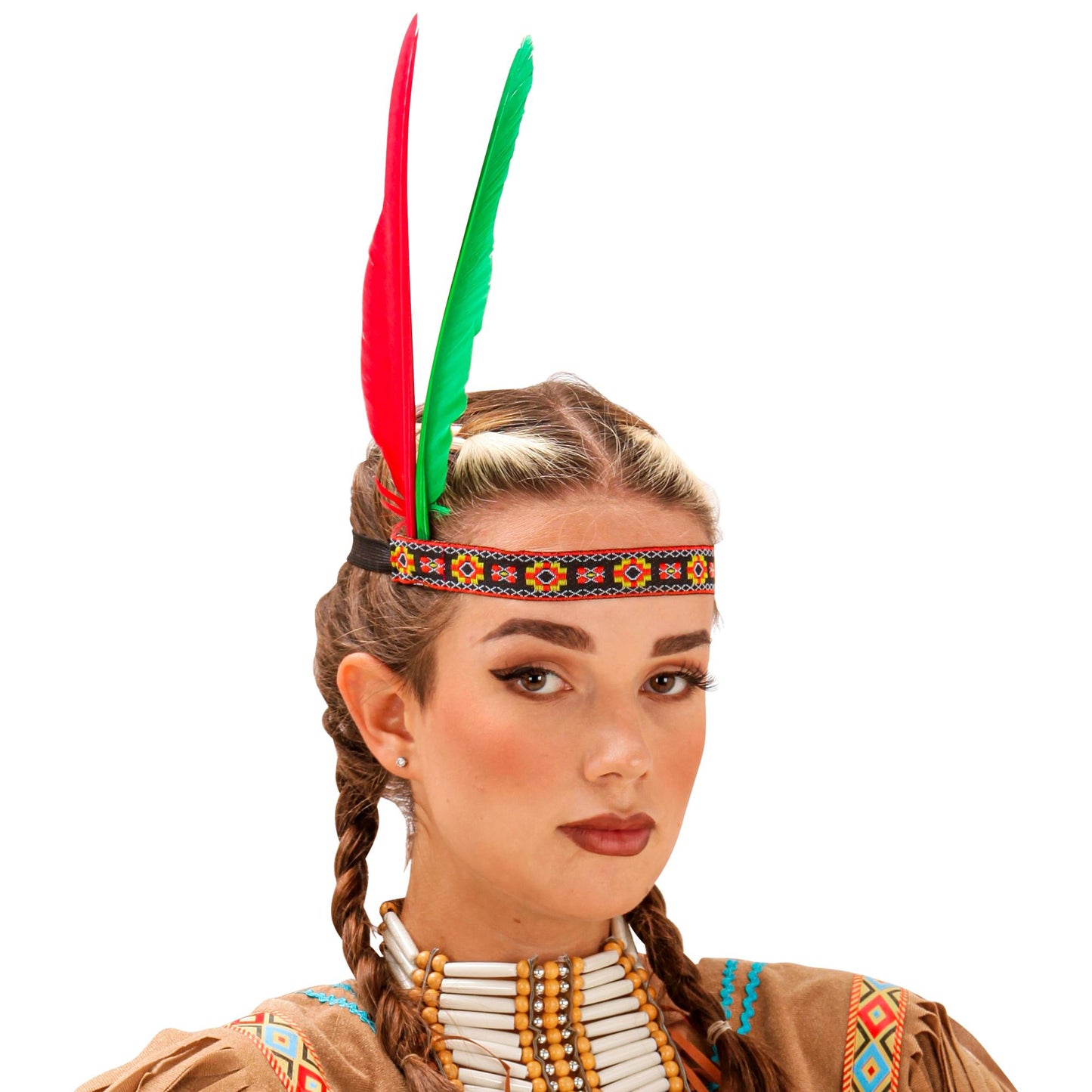 "INDIANERSTIRNBAND MIT 2 FEDERN" in2 Farben sort – Ansicht 4