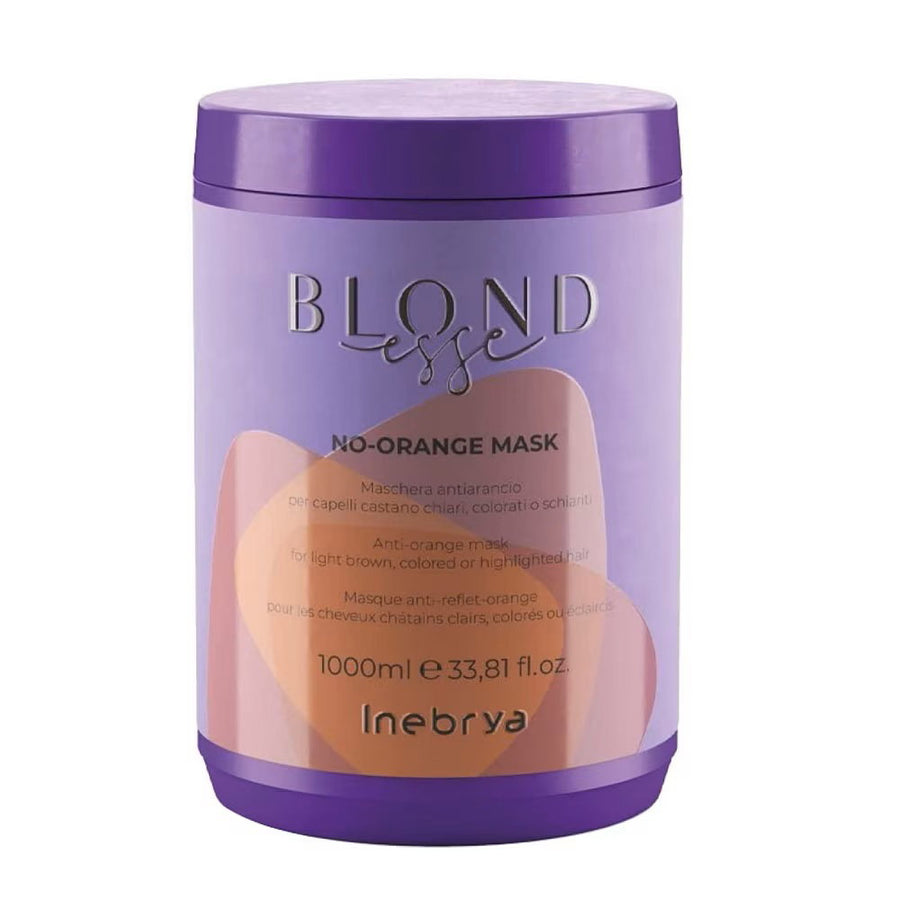 Inebrya Inebrya, Blondesse No-Orange, Haarbehandlungs-Crememaske, Neutralisieren von Orangetönen, 1000 ml Regular