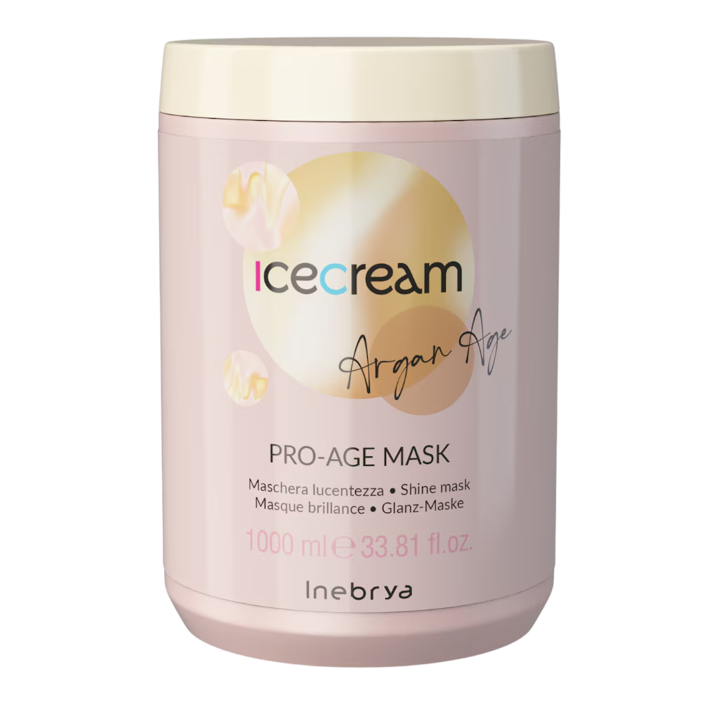 Inebrya Inebrya, Ice Cream Pro-Age, Arganöl, Haarbehandlungs-Crememaske, Strahlend, 1000 ml Regular
