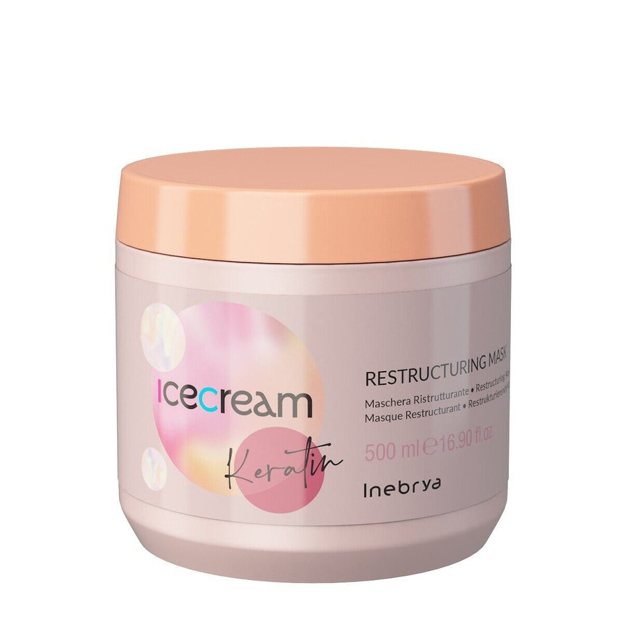 Inebrya Inebrya, Ice Cream Keratin, Haarbehandlungs-Crememaske, Reparative, 500 ml Regular