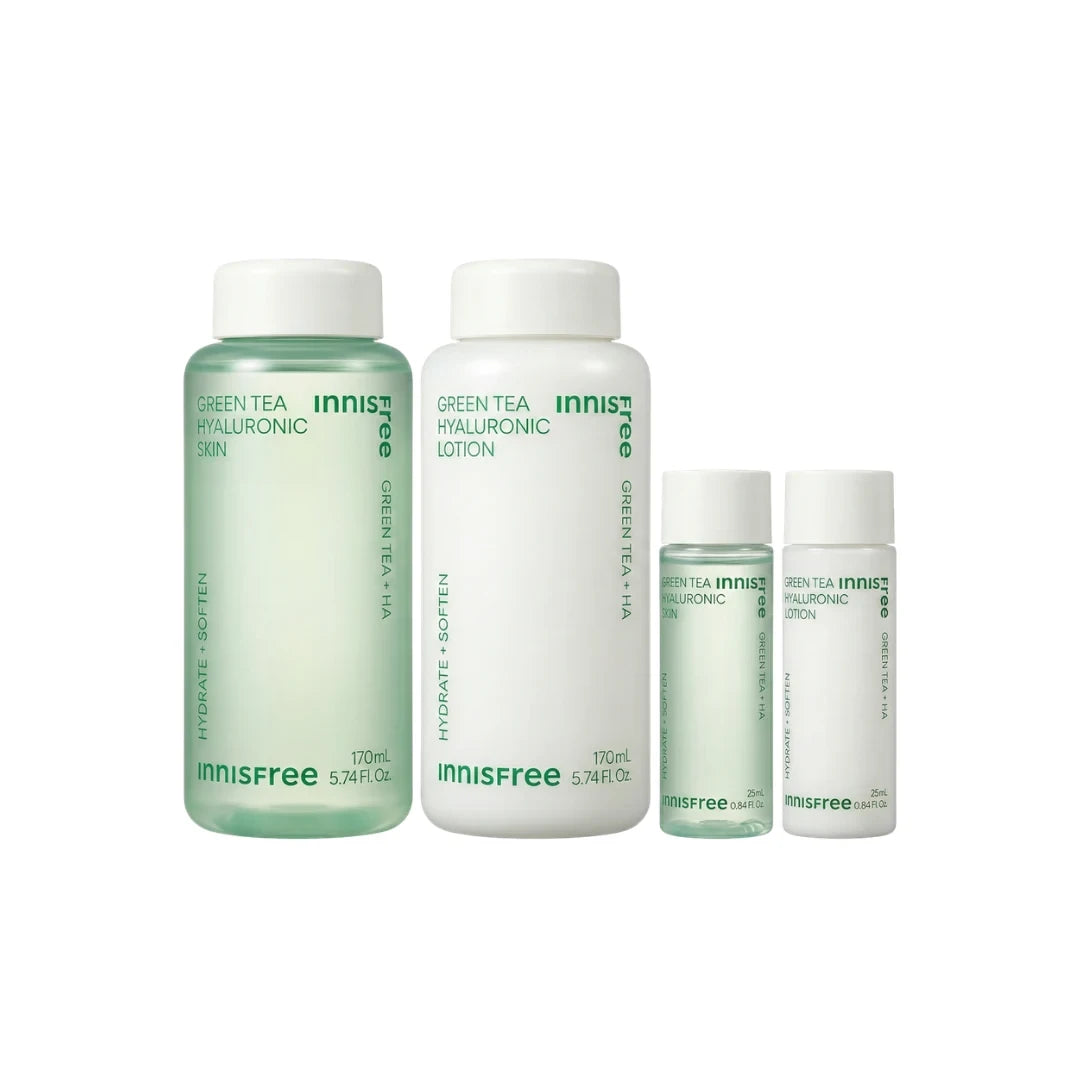 INNISFREE GREEN TEA HA SKIN CARE 2 PCS SET 170 ML + 25 ML