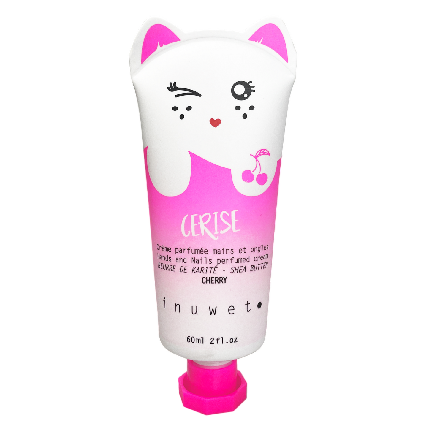 Inuwet, Cherry, Vegan, Feuchtigkeitsspendend und nährend, Handcreme, Fruchtig, 60 ml