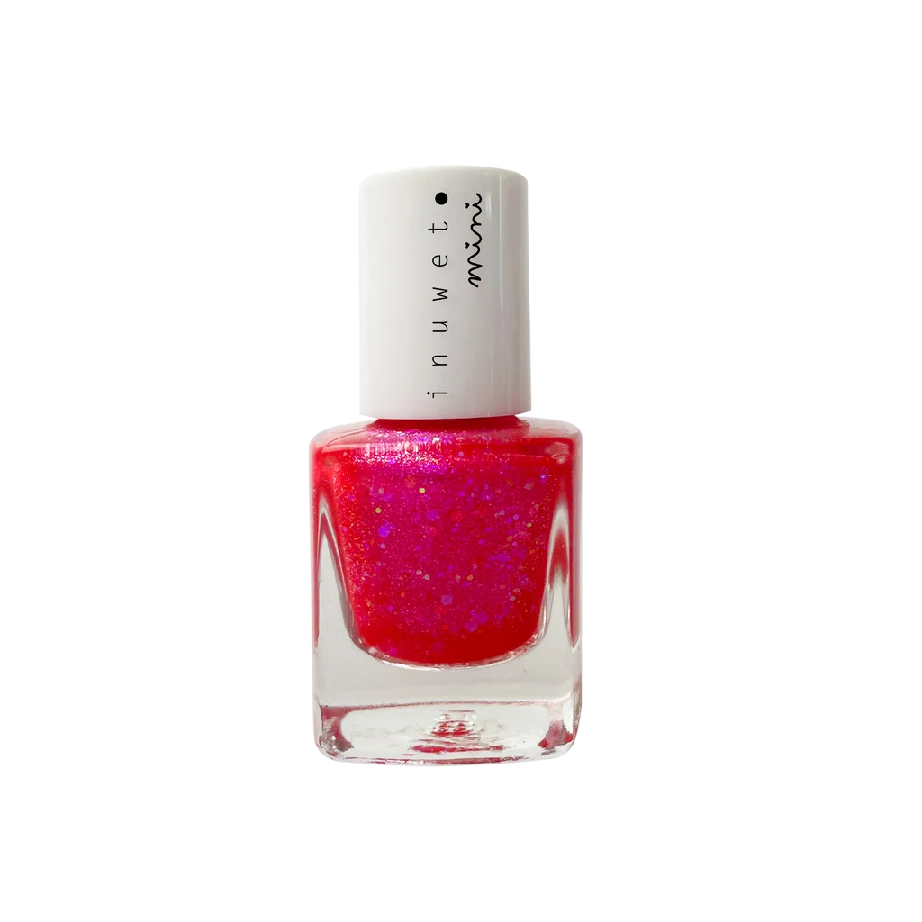Inuwet Glitzer-Nagellack Fuchsia 5 ml Miniatur