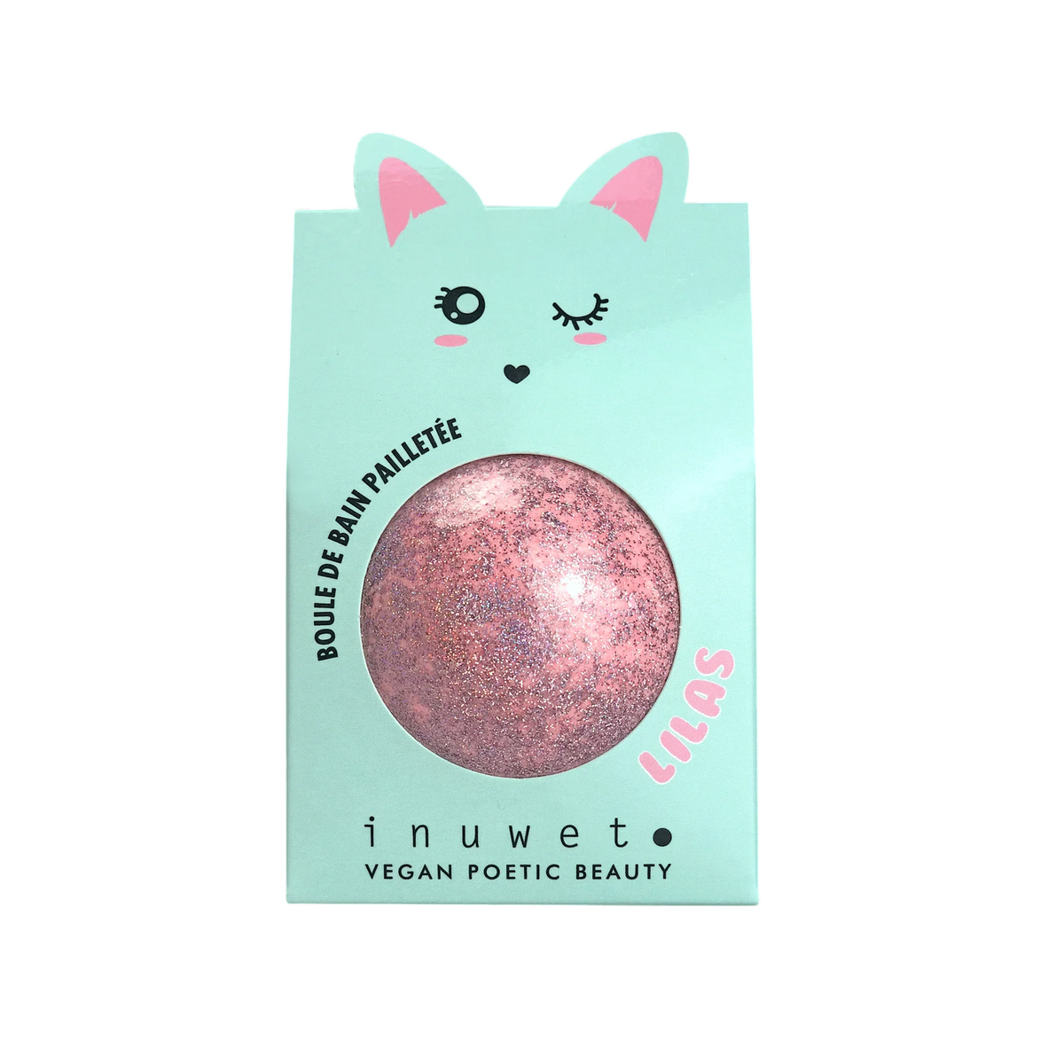 Inuwet, Lilas, Hydratisierend, Floral, Badebombe, 120 g
