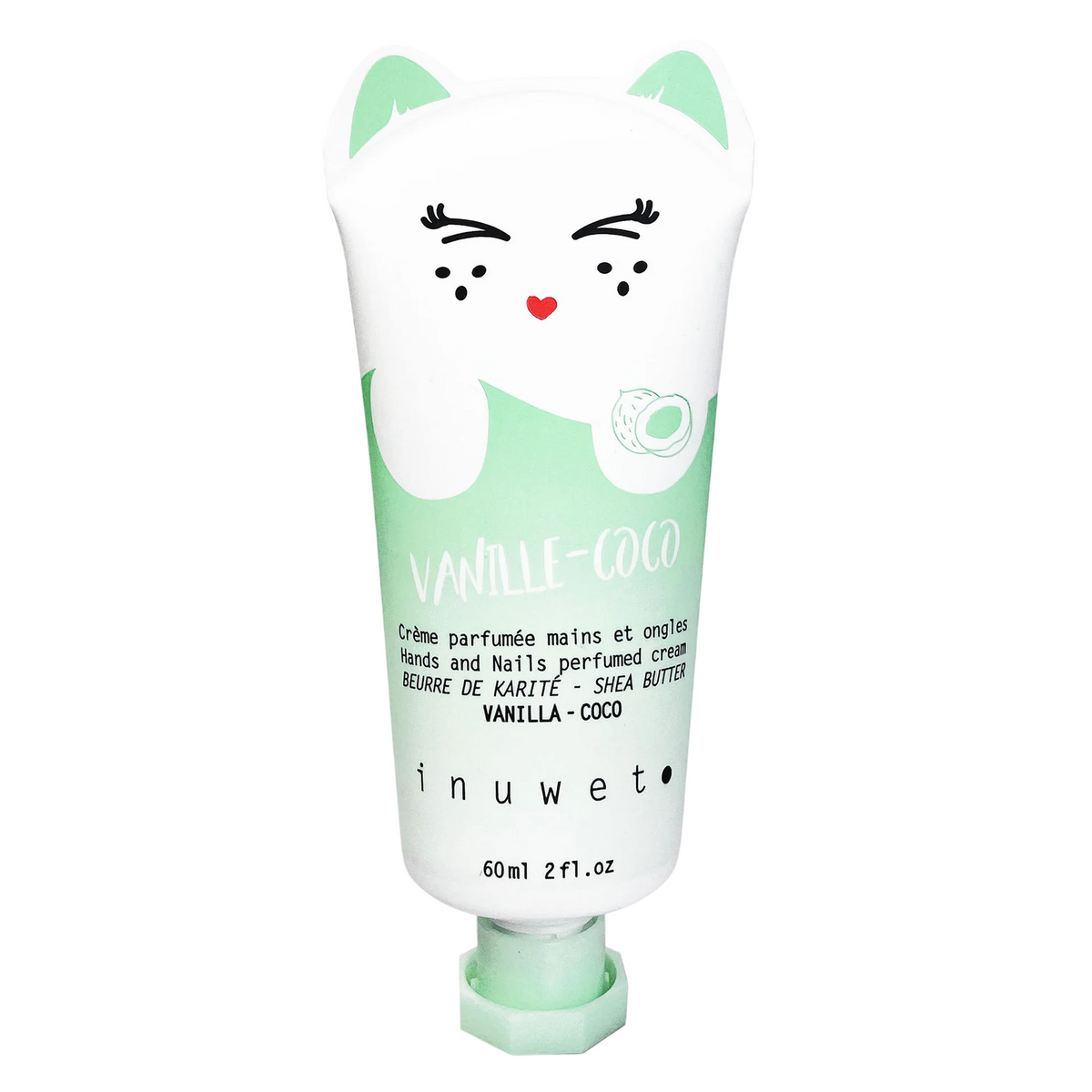 Inuwet, Vanilla-Coco, Vegan, Hydrating & Nourishing & Softening, Hand- und Nagelcreme, Vanille, 60 ml