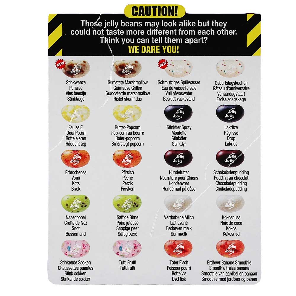 Jelly Belly Bean Boozled Glücksrad Nachfüll Box Bonbons – Detailansicht