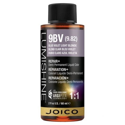 Joico, LumiShine, Demi-Permanent Hair Dye, 9BV Blue Violet Light Blonde, 60 ml